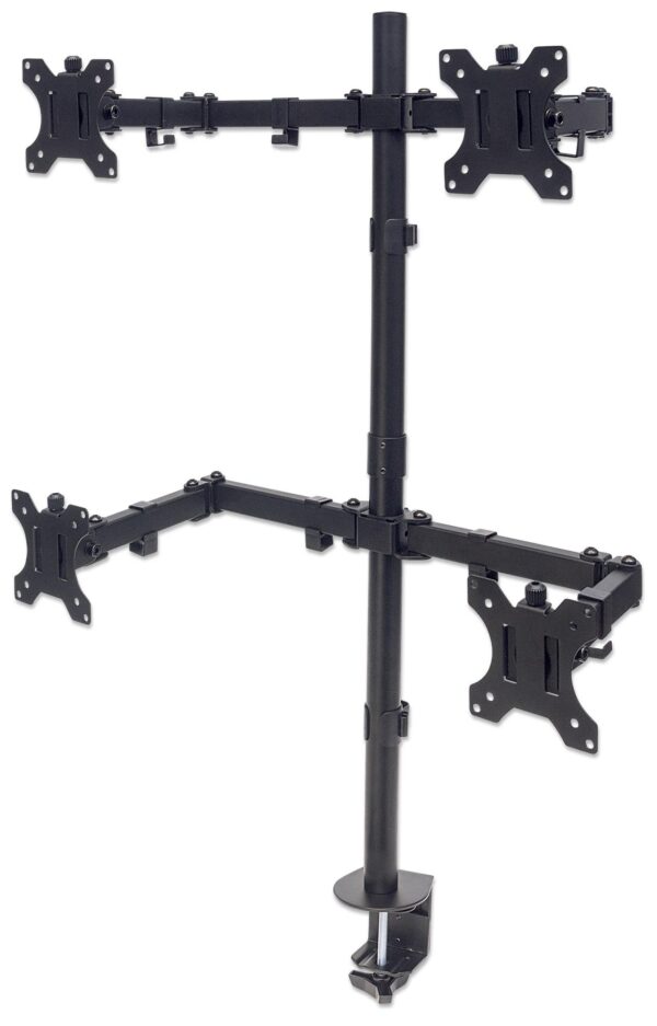 Supporto da Scrivania per 4 Monitor 13-32'' con Morsetto - immagine 4