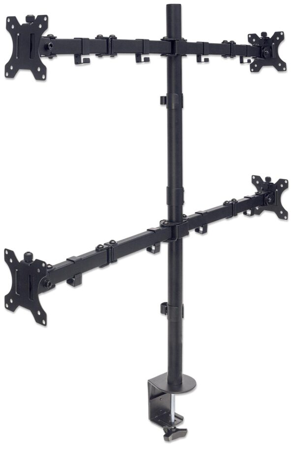 Supporto da Scrivania per 4 Monitor 13-32'' con Morsetto - immagine 8