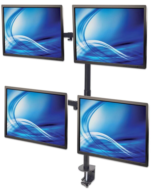 Supporto da Scrivania per 4 Monitor 13-32'' con Morsetto - immagine 7