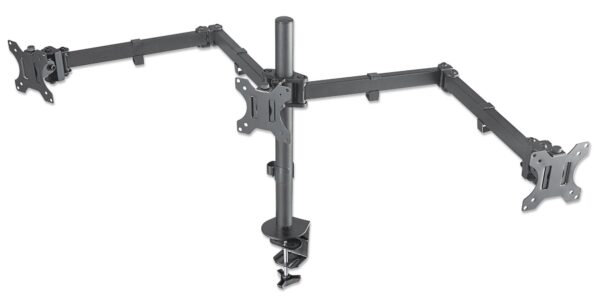Supporto da Scrivania per 3 Monitor 13-27'' con Morsetto - immagine 6