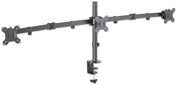 Supporto da Scrivania per 3 Monitor 13-27'' con Morsetto