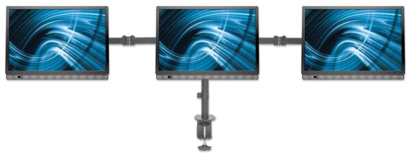 Supporto da Scrivania per 3 Monitor 13-27'' con Morsetto - immagine 8