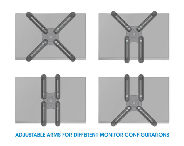 Kit Adattatore di Montaggio Non VESA per Monitor 13-27'' - immagine 10