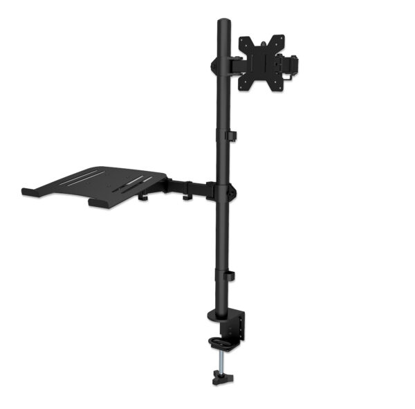 Supporto da Scrivania Braccio per Monitor 13-32'' e Mensola per Laptop - immagine 4