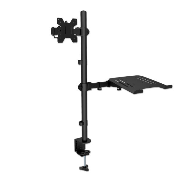 Supporto da Scrivania Braccio per Monitor 13-32'' e Mensola per Laptop - immagine 5