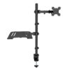 Supporto da Scrivania Braccio per Monitor 13-32'' e Mensola per Laptop - immagine 9