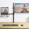 Supporto da Scrivania Braccio per Monitor 13-32'' e Mensola per Laptop - immagine 8