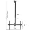Supporto TV 37''-70'' da Soffitto Altezza Regolabile Full-motion - immagine 4