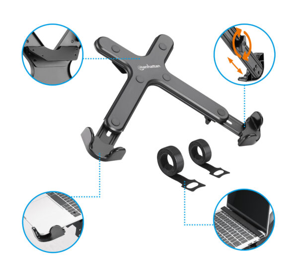 Supporto Laptop Regolabile con Montaggio VESA per Adattamento a Staffa - immagine 4