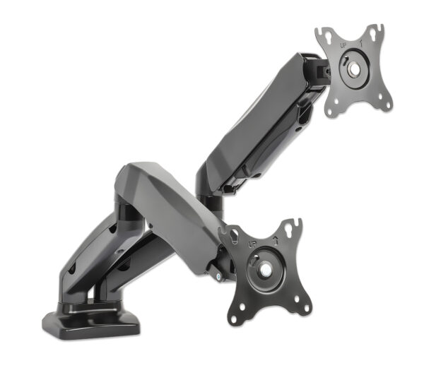 Supporto da scrivania in Alluminio per 2 Monitor 13-27'' con Molla a Gas - immagine 2