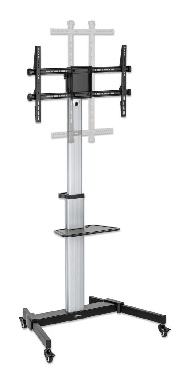 Carrello TV 37''-86'' Multimediale in Alluminio Regolabile in Altezza - immagine 6