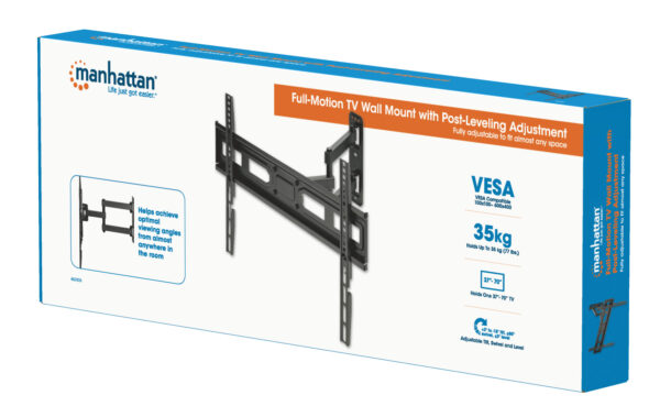 Supporto da Parete per TV LED LCD 37-70'' Full-Motion con Regolazione Post Installazione - immagine 2