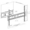 Supporto a Muro per TV LED LCD 37-80'' Full-Motion - immagine 3
