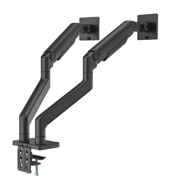 Supporto da Scrivania per Doppio Monitor 17-45'' con Molla Meccanica in Alluminio - immagine 3