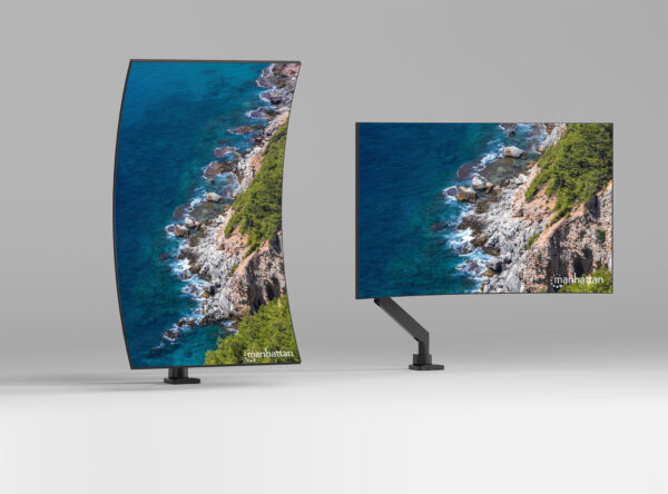 Supporto da Tavolo per Monitor Singolo 17-57'' con Molla a Gas in Alluminio Ultra Resistente con Porte USB - immagine 5