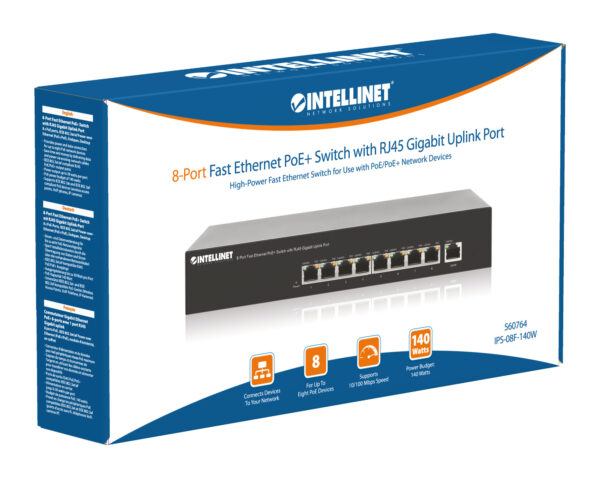 Switch PoE+ 8 Porte 10/100, Desktop / Rack - immagine 6