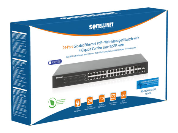 Switch 24p. Gigabit Ethernet PoE+ con 4p. Gigabit Combo Base-T/SFP - immagine 10
