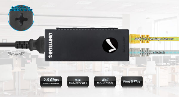Iniettore PoE+ High Power 2.5G 30W - immagine 9