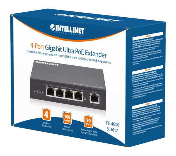 Ultra PoE Extender Gigabit 4 porte - immagine 2