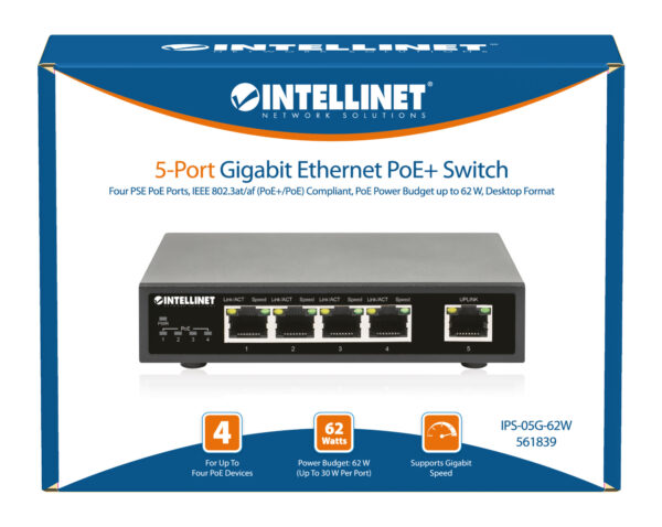 Ethernet Switch Gigabit PoE+ 5 porte - immagine 9