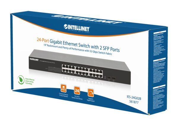 Gigabit Ethernet Switch 24 porte con 2 porte SFP - immagine 2