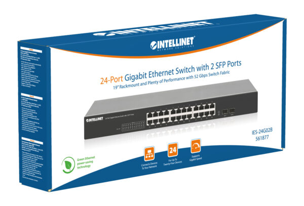 Gigabit Ethernet Switch 24 porte con 2 porte SFP - immagine 8