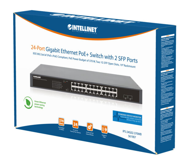 Gigabit Ethernet Switch 24-Porte PoE+ con 2 porte SFP - immagine 8