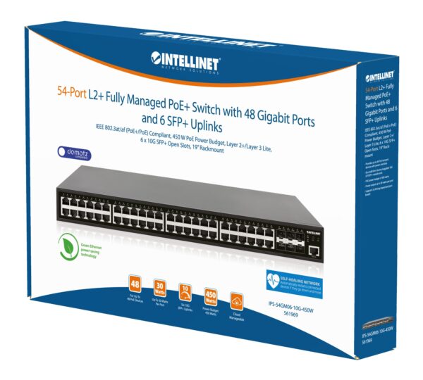 Switch Gigabit Ethernet PoE+ 48 Porte Layer2+ Managed con Sei Slot 10 GbE - immagine 2