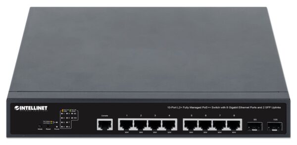 Switch PoE++ 10 porte L2 Fully Managed con 8 porte Ethernet Gigabit e 2 SFP Uplink - immagine 3