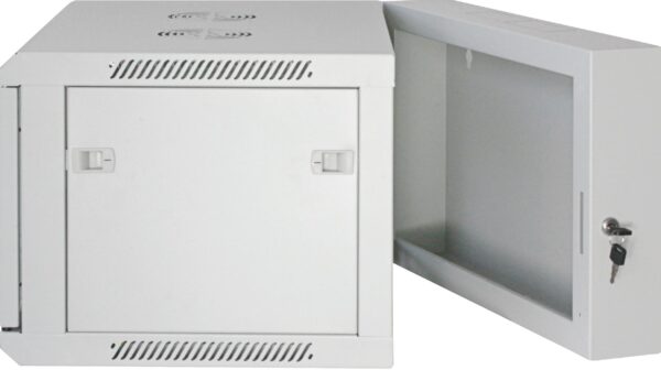 Armadio Rack 19'' a muro 9 unità due sezioni Grigio - immagine 5