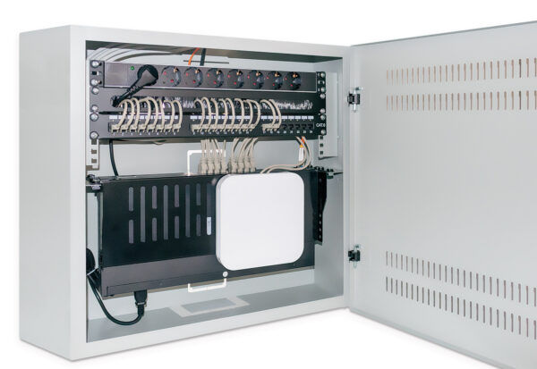 Armadio 19'' a muro a basso profilo con montanti orizzontali 4U e verticali 2U - immagine 2