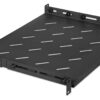 Mensola 19'' fissa con Profondità Regolabile da 350 a 550 mm 1U Nero - immagine 2
