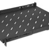 Mensola 19'' fissa con Profondità Regolabile da 550 a 750 mm 1U Nero
