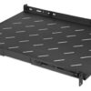 Mensola 19'' fissa con Profondità Regolabile da 550 a 750 mm 1U Nero - immagine 2