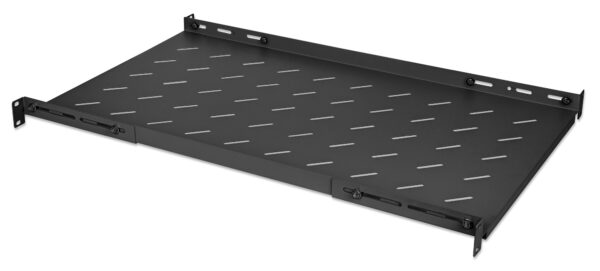 Mensola 19'' fissa con Profondità Regolabile da 750 a 950 mm 1U Nero - immagine 2