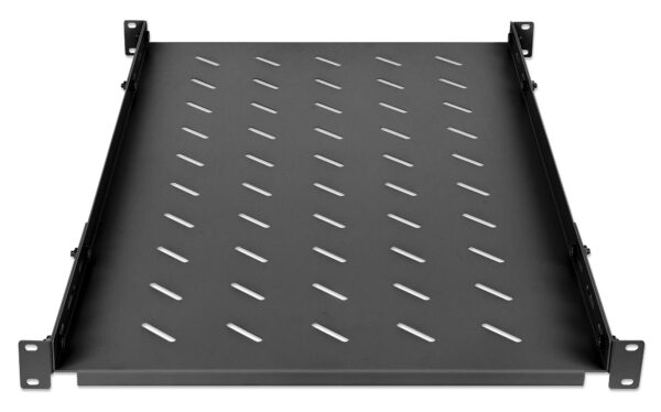 Mensola 19'' fissa con Profondità Regolabile da 750 a 950 mm 1U Nero - immagine 3