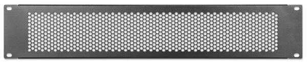 Pannello Cieco Ventilato per Armadi Rack 19'' 2U Nero - immagine 3