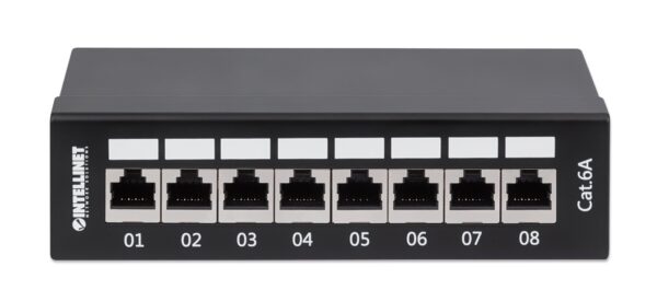 Pannello Patch 8 Posti Cat6A Schermato da Scrivania Nero - immagine 4