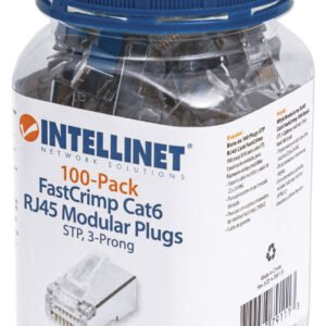 Confezione 100 Plug modulari RJ45 passanti Cat6 FastCrimp