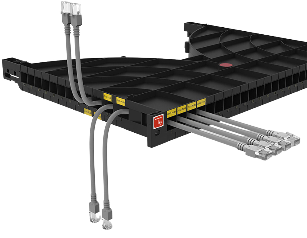 Mensola Gestione Cavi su Rack 19'' 24 Porte P.600 mm