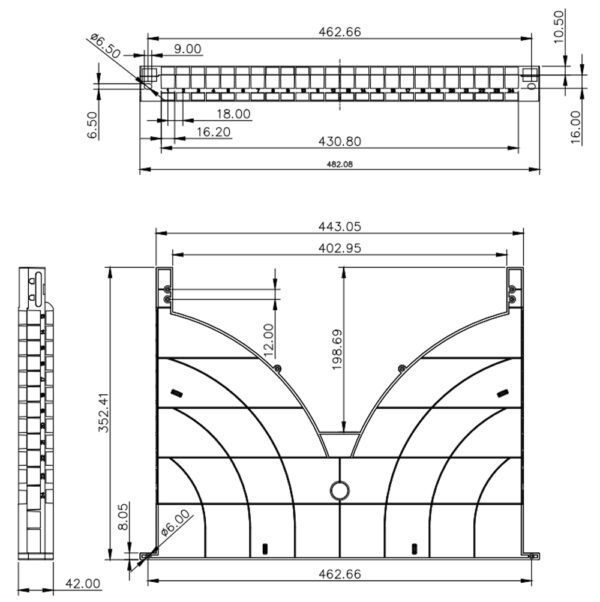 Mensola Gestione Cavi su Rack 19'' 24 Porte P.800 mm - immagine 2