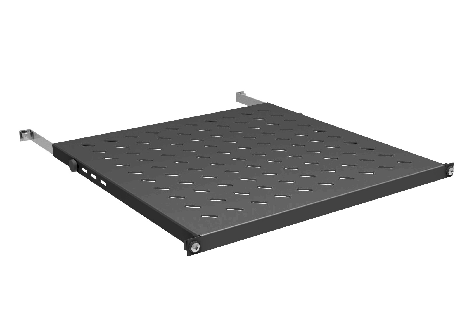 Mensola per Rack 19'' 550-650 mm 0.5U Nero 4 Punti - immagine 2