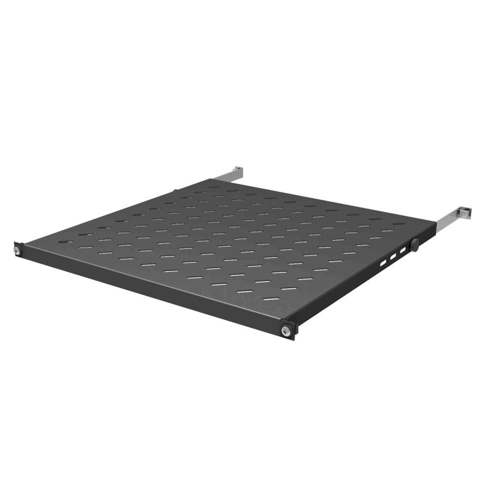 Mensola per Rack 19'' 550-650 mm 0.5U Nero 4 Punti