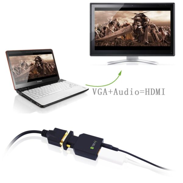 Mini Convertitore da VGA e Audio a HDMI - immagine 7