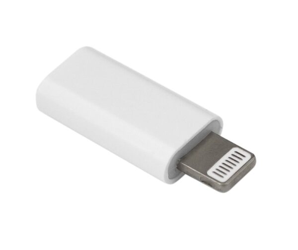 Mini Adattatore Ricarica Sincronizzazione USB-C™ a Lightning® Bianco - immagine 3