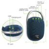 Mini Altoparlante Wireless BT V5.3 Speaker Luce LED Vivavoce TF USB Blu - immagine 4