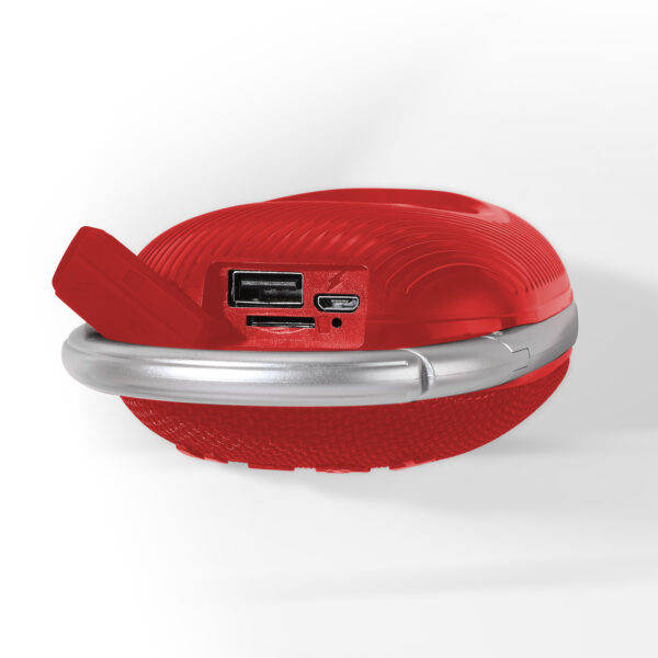Mini Altoparlante Wireless BT V5.3 Speaker Luce LED Vivavoce TF USB Rosso - immagine 5