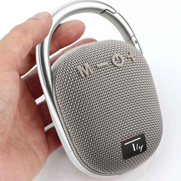 Mini Altoparlante Wireless BT V5.3 Speaker Luce LED Vivavoce TF USB Grigio - immagine 3