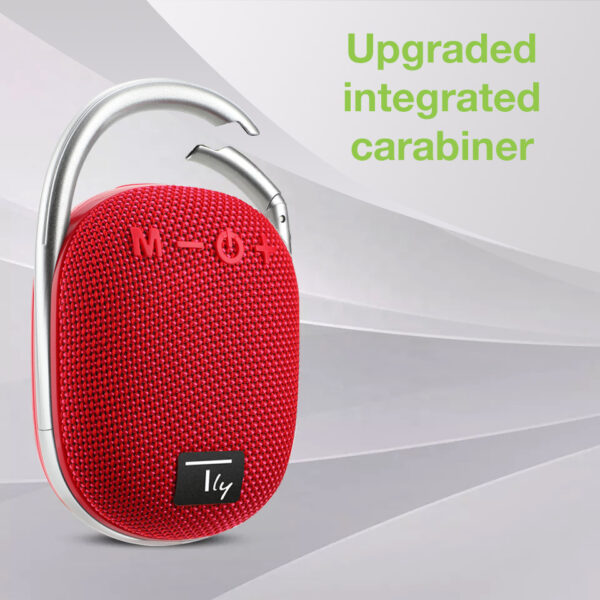 Mini Altoparlante Wireless BT V5.3 Speaker Luce LED Vivavoce TF USB Rosso - immagine 7