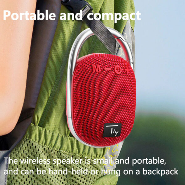 Mini Altoparlante Wireless BT V5.3 Speaker Luce LED Vivavoce TF USB Rosso - immagine 8